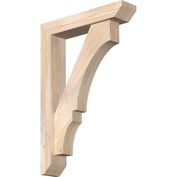 Ekena Millwork Balboa Slat Smooth Bracket w/ Offset Brace, Douglas Fir, 5 1/2"W x 26"D x 38"H BKT0604X26X38BOA06SDF - main